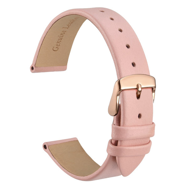 ELEGANT - Lady Genuine Leather Watch Band - Light Pink