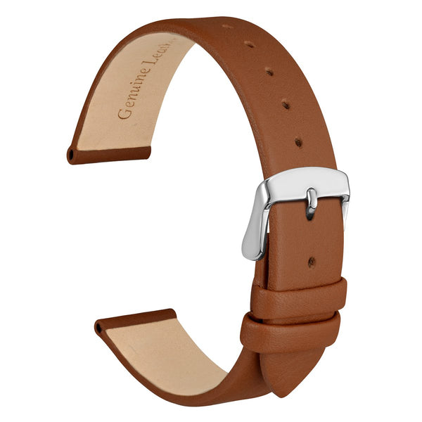 ELEGANT - Lady Genuine Leather Watch Band - Gold Brown