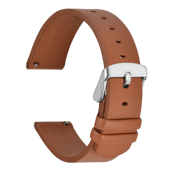 FLEXIBLE - Top Grain Leather Watch Band - Light Brown