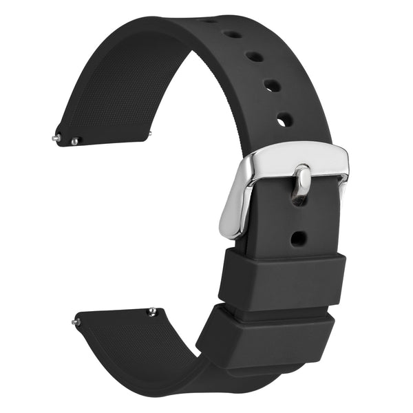 CLASSIC - Quick Release Silicone Watch Band - Black